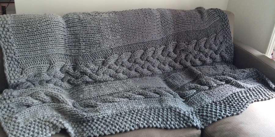 Giant Cabled Blanket